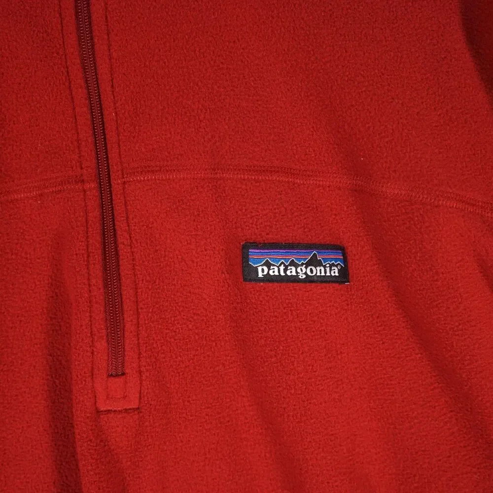 Patagonia Fleece Quarter Zip Red Medium